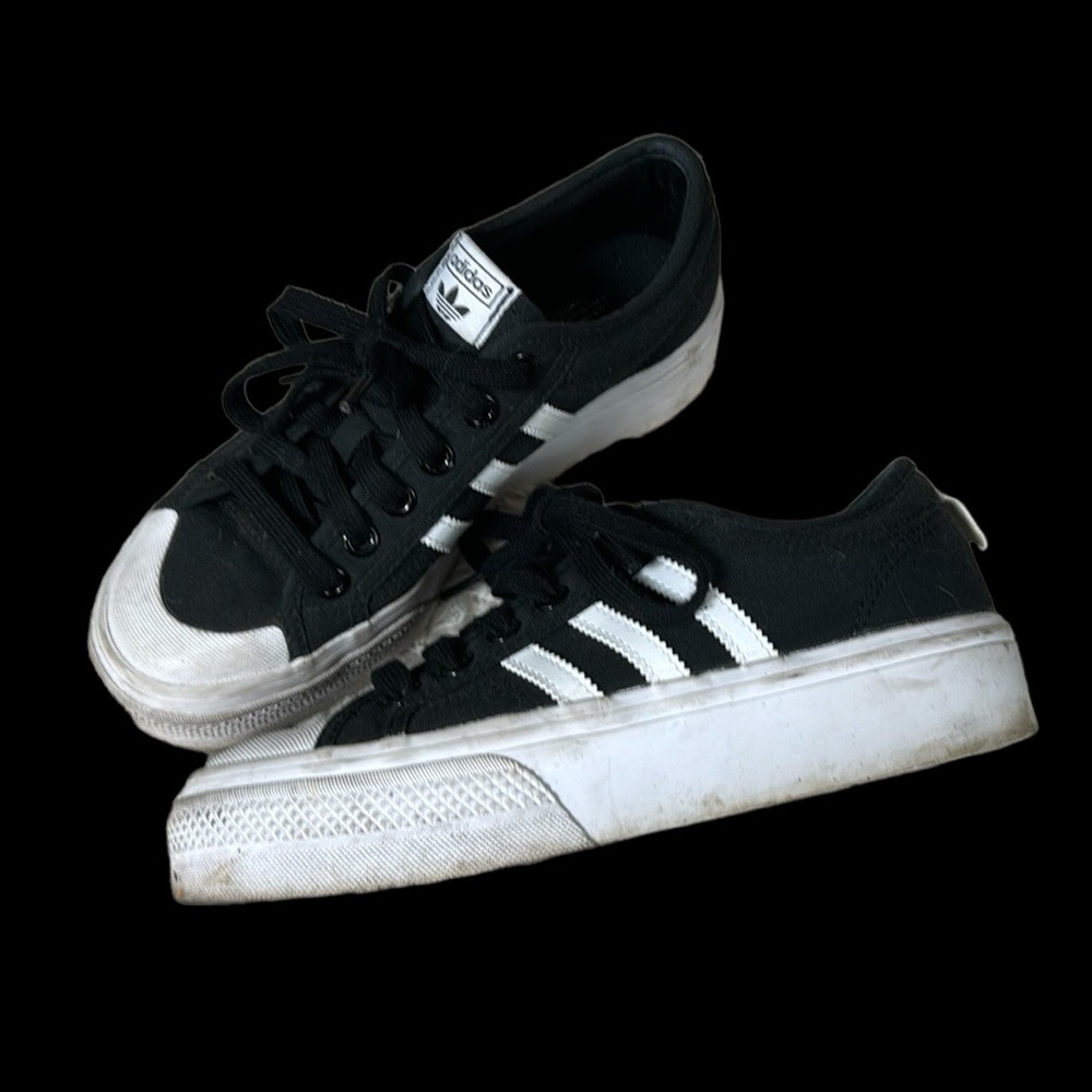 adidas Black and White Women's Sneakers 7.5